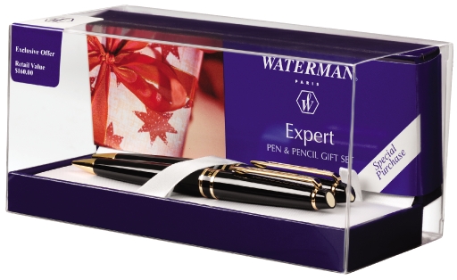 Waterman Black Lacquer Pen/Mechanical Pencil Set