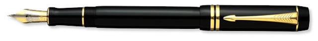 Parker Duofold  Fountain Pen Black with Gold - BIG- Centennial Size