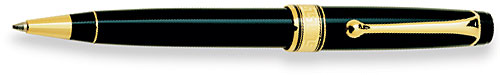 Aurora Optima Black Gold Trim Ballpoint Pen