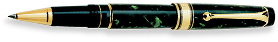 Aurora Optima Emerald Green Marble Roller Ball