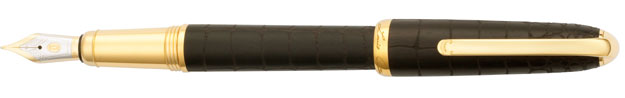 Louis Cartier Dandy Ebony Crocodile Skin Limited Edition Fountain Pen