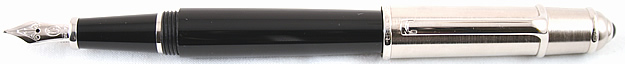 Cartier Diabolo Black Composite w/ Brushed Platinum Plated Cap Fountain Pen