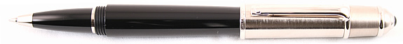 Cartier Diabolo Black Composite w/ Brushed Platinum Plated Cap Roller Ball Pen