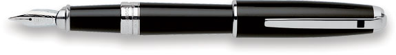 S T Dupont Black Chinese Lacquer /Palladium Trim  Medium Fountain Pen