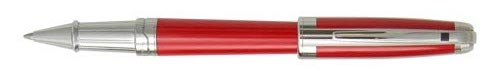 S T Dupont Crimson Red with Plat Trim  Ballpoint/Propelling Pencil