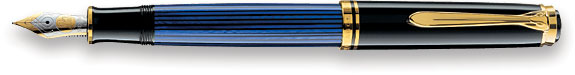 Pelikan Souveran M600 Black/Blue Fountain Pen