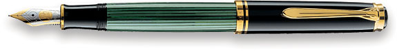 Pelikan Souveran M600 Black/Green Fountain Pen