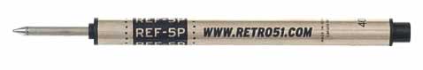 Retro Pen Refill for Capless RollerBall Pen - Short