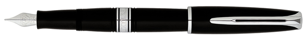 Waterman Charleston Black Chrome Trim Fountain Pen