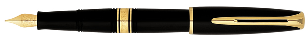 Waterman Charleston Black Gold Trim Fountain Pen