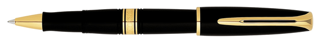 Waterman Charleston Black Gold Trim  RollerBall