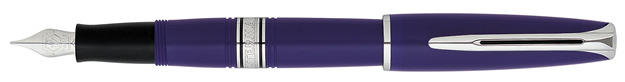 Waterman Charleston Blue Chrome Trim Fountain Pen