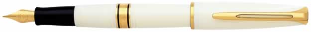 Waterman Charleston Ivory Gold Trim Fountain Pen