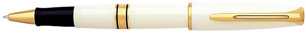 Waterman Charleston Ivory Gold Trim  RollerBall