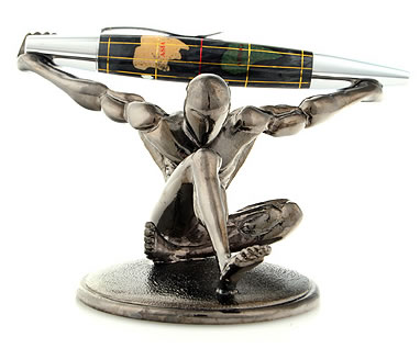 Atlas Black Plate Pen Holder