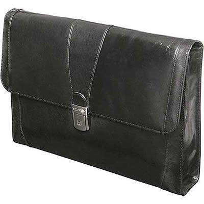 Bosca Envelope Flip Briefcase - Black