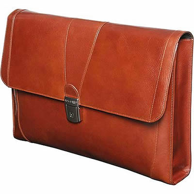 Bosca Envelope Flip  Briefcase - Cognac