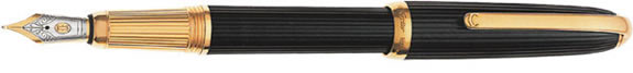 Louis Cartier Fountain Pen Black Composite w/Gold Finish