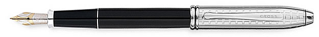 Cross Townsend Tango Black with Engraved Cap Fountain Pen