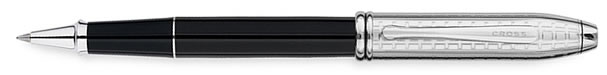 Cross Townsend Tango Black with Engraved Cap Rollerball Pen