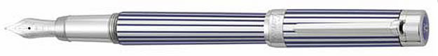 Cartier de Pasha Blue Lacquer Lines Fountain Pen