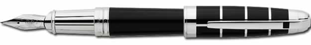 S T  Dupont Quadrille Placed Square Lacquer Large Fountain Pen