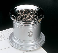 Magnetic Paper Clip Holder Chrome /Grey