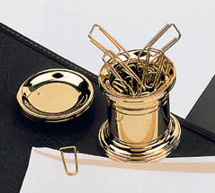 Magnetic Paper Clip Holder Gold