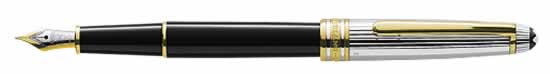 Montblanc Solitaire Duo Classique Black/Sterling Silver Fountain Pen