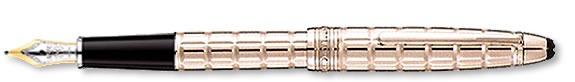 Montblanc Solitaire Classique Platinum Plated Facet Fountain Pen