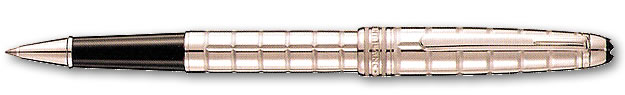 Montblanc Solitaire Classique Platinum Plated Facet  RollerBall Pen