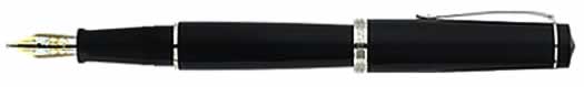 Omas Bologna Black Cotton Resin Palladium Fountain Pen