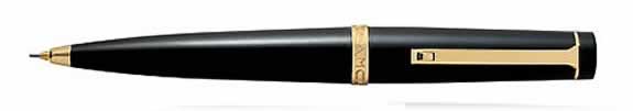 Omas Bologna Cotton Resin  Black Gold Trim Mechanical Pencil 0.7mm