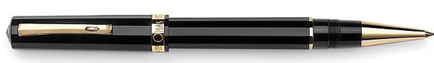 Omas Arte Italiana Black Gold Trim Roller Ball Pen