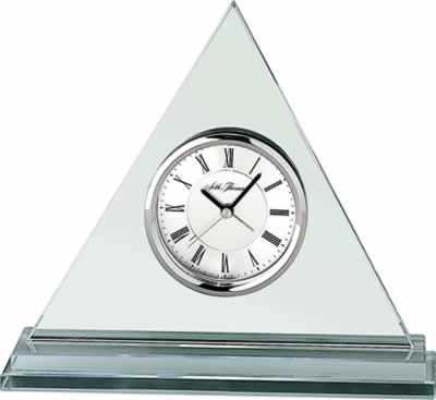 Seth Thomas Venus Triangle Glass Table Clock