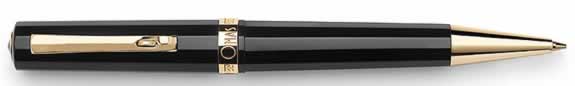 Omas Arte Italiana Black Gold Trim Ballpoint Pen