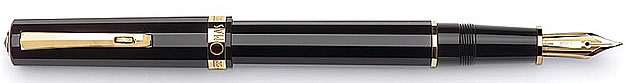Omas Arte Italiana Black Paragon Gold Trim LARGE Fountain Pen